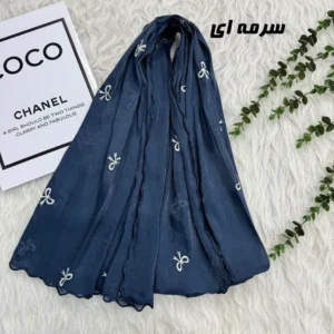 شال حریر کبریتی پاپیونی مشکی وارداتی مجلسی و روزمره قواره 190 در 67 - بلو قسط | خرید اقساطی و آنلاین