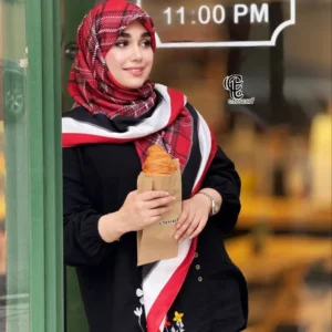 روسری نخ کاستوم طرح دنیز سایز 140 مناسب بانوان قرمز - بلو قسط | خرید اقساطی و آنلاین