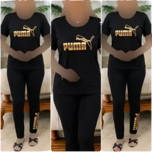 تیشرت و شلوار ورزشی زنانه طرح پوما ویسکوز الیزه فول کش سایز 38 تا 48 - بلو قسط | خرید اقساطی و آنلاین