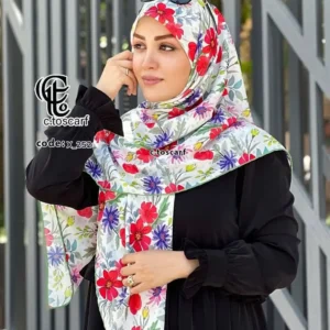 روسری مجلسی طرح گلناز قواره بزرگ 140 سانتیمتر نخ کاستوم سیتو - بلو قسط | خرید اقساطی و آنلاین