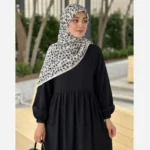روسری نخی طرح مهری قلب ریز و درشت شیری - بلو قسط | خرید اقساطی و آنلاین