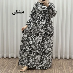 پیراهن فلور بوگاتی مدل ایوبی فری سایز زنانه تا سایز 46 چهارفصل شیک و راحت با کمربند سایه نمیاندازد - بلو قسط | خرید اقساطی و آنلاین