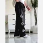 شلوار اسلش بگ کروم هارتز رنگ مشکی جنس گلکسی اسپان سایز XXL و XXXL - بلو قسط | خرید اقساطی و آنلاین