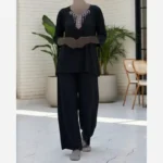 بلوز و شلوار نخی زنانه سبز یشمی فری سایز - بلو قسط | خرید اقساطی و آنلاین