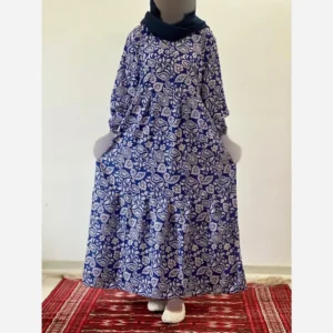 ساحلی خنک تابستانه فلور بوگاتی فری سایز - بلو قسط | خرید اقساطی و آنلاین