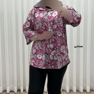 شومیز زنانه بوگاتی دکمهدار فری سایز مناسب تا سایز 50 - بلو قسط | خرید اقساطی و آنلاین