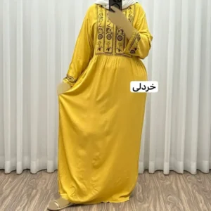 پیراهن ساحلی نخی الهه ساره فری سایز تا 46 شیک و راحت چهارفصل سایه نمیاندازد کمربند دارد - بلو قسط | خرید اقساطی و آنلاین