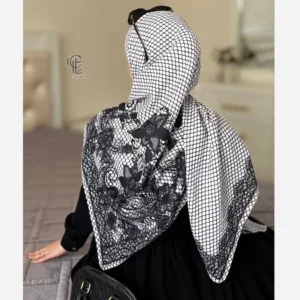 روسری نخی کاستوم طرح گیپور سایز 140 در 140 - بلو قسط | خرید اقساطی و آنلاین