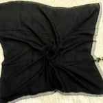 مینی اسکارف اسلپ مشکی نخی قواره 70 در 70 مناسب روزمره - بلو قسط | خرید اقساطی و آنلاین