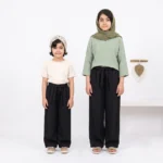 شلوار بگ دخترانه مشکی پارچه مازراتی 6 تا 11 سال - بلو قسط | خرید اقساطی و آنلاین
