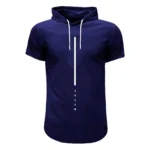 تی شرت آستین کوتاه کلاه دار مردانه سورمه ای طرح dream سایز L XL XXL - بلو قسط | خرید اقساطی و آنلاین