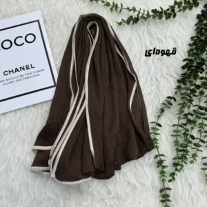 شال نخی برشکا ساده دور گان مشکی قواره 190 در 65 سانتی متر - بلو قسط | خرید اقساطی و آنلاین