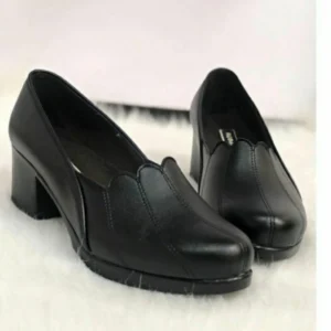 کفش زنانه طبی چرمی پاشنه دار طرح Zara مشکی سایز 37 تا 40 - بلو قسط | خرید اقساطی و آنلاین