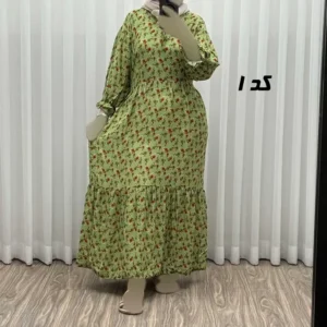 پیراهن ساحلی زنانه نخی فری سایز تا 48 کمربنددار چهارفصل شیک و راحت بدون سایه اندازی - بلو قسط | خرید اقساطی و آنلاین