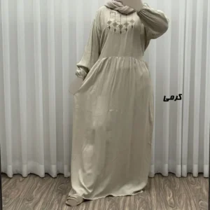 پیراهن ساحلی نخی گلدوزی شده مدل میلان فری سایز مناسب تا 46 با کمربند - بلو قسط | خرید اقساطی و آنلاین