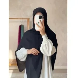 روسری سوپر نخ ساده قواره بزرگ منگوله دار مشکی و سورمه ای - بلو قسط | خرید اقساطی و آنلاین