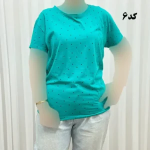 تیشرت طرحدار H&M کد 1169 نخ پنبه چهارفصل زنانه دخترانه تنخور راحت - بلو قسط | خرید اقساطی و آنلاین
