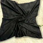 مینی اسکارف گیپور مشکی قواره 70 در 70 مناسب روزمره - بلو قسط | خرید اقساطی و آنلاین