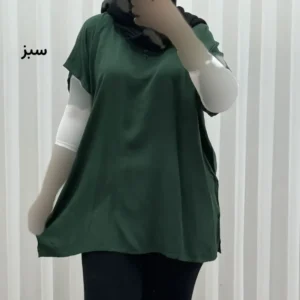 تاپ زنانه نخی ساده سایز بزرگ فری سایز مناسب تا سایز 54 - بلو قسط | خرید اقساطی و آنلاین