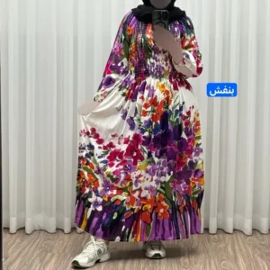 پیراهن ساحلی آبرنگی کریشه فری سایز زنانه آستین بلند تا سایز 54 مناسب چهارفصل شیک و راحت بدون بدن نما - بلو قسط | خرید اقساطی و آنلاین