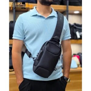 بادی بگ مردانه بنج ضد آب با قفل رمزدار رنگ مشکی و طوسی و سبز و سورمهای - بلو قسط | خرید اقساطی و آنلاین