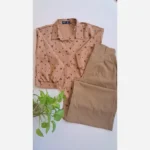 ست شومیز گرهای و شلوار کتان دخترانه مدل آیدا - بلو قسط | خرید اقساطی و آنلاین