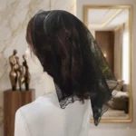 مینی اسکارف تور پروانه ای مشکی سایز 70 در 70 دور دانتل - بلو قسط | خرید اقساطی و آنلاین