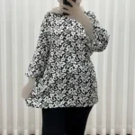 بلوز زنانه نخی مدل آیلان فری سایز مناسب تا سایز 54 - بلو قسط | خرید اقساطی و آنلاین